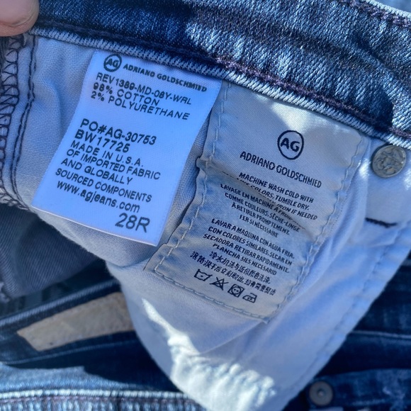 AG The Legging Ankle Super Skinny Ankle Jeans Distressed Patchwork 👖 - Picture 7 of 8